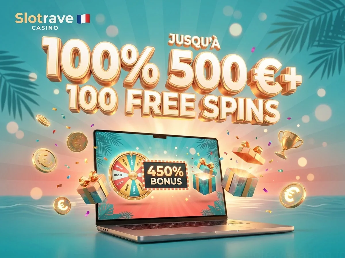 100% JUSQU'À 500 €+ 100 FREE SPINS